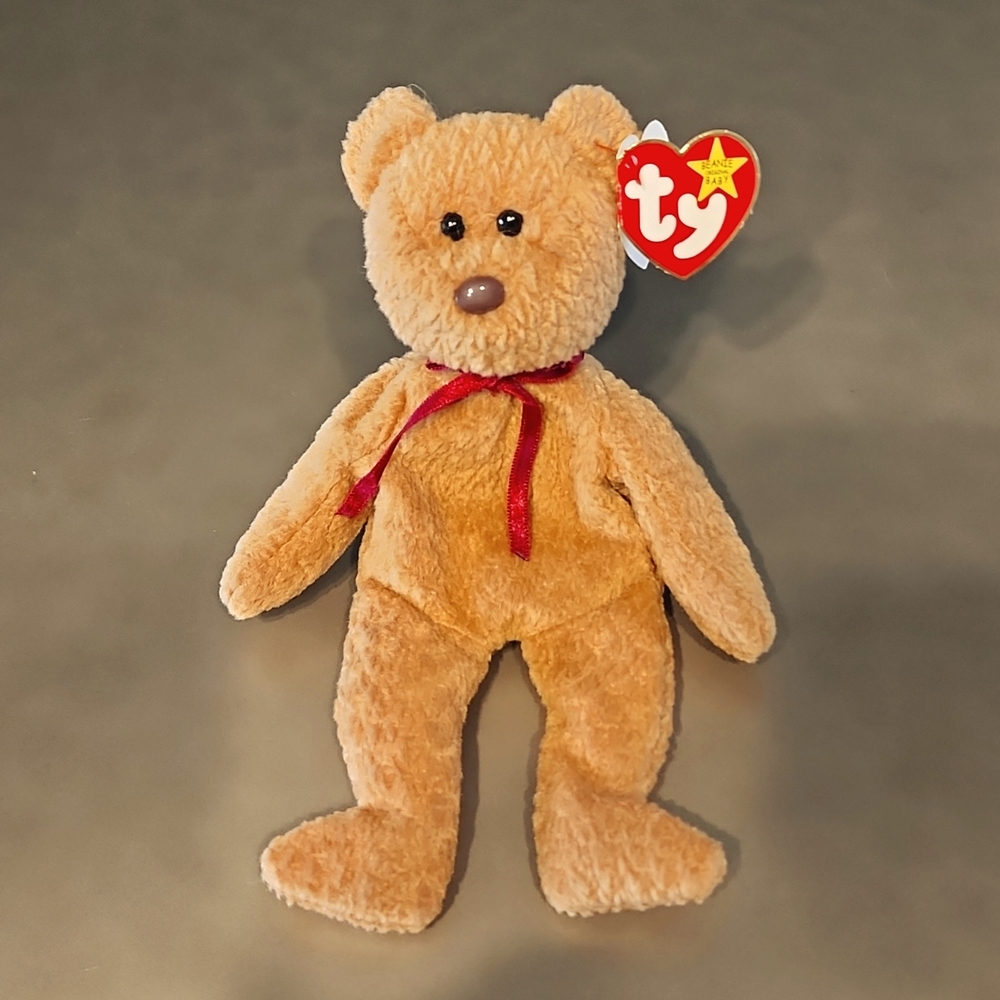 4 ty Beanie Baby's Lot - Halo, Peace, Curly, and Valentino - Picture 5 of 16